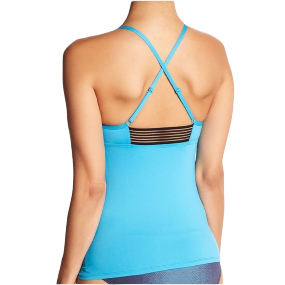 Nike Adjustable Strap Light Blue Fury Tankini Top - Picture 6 of 12